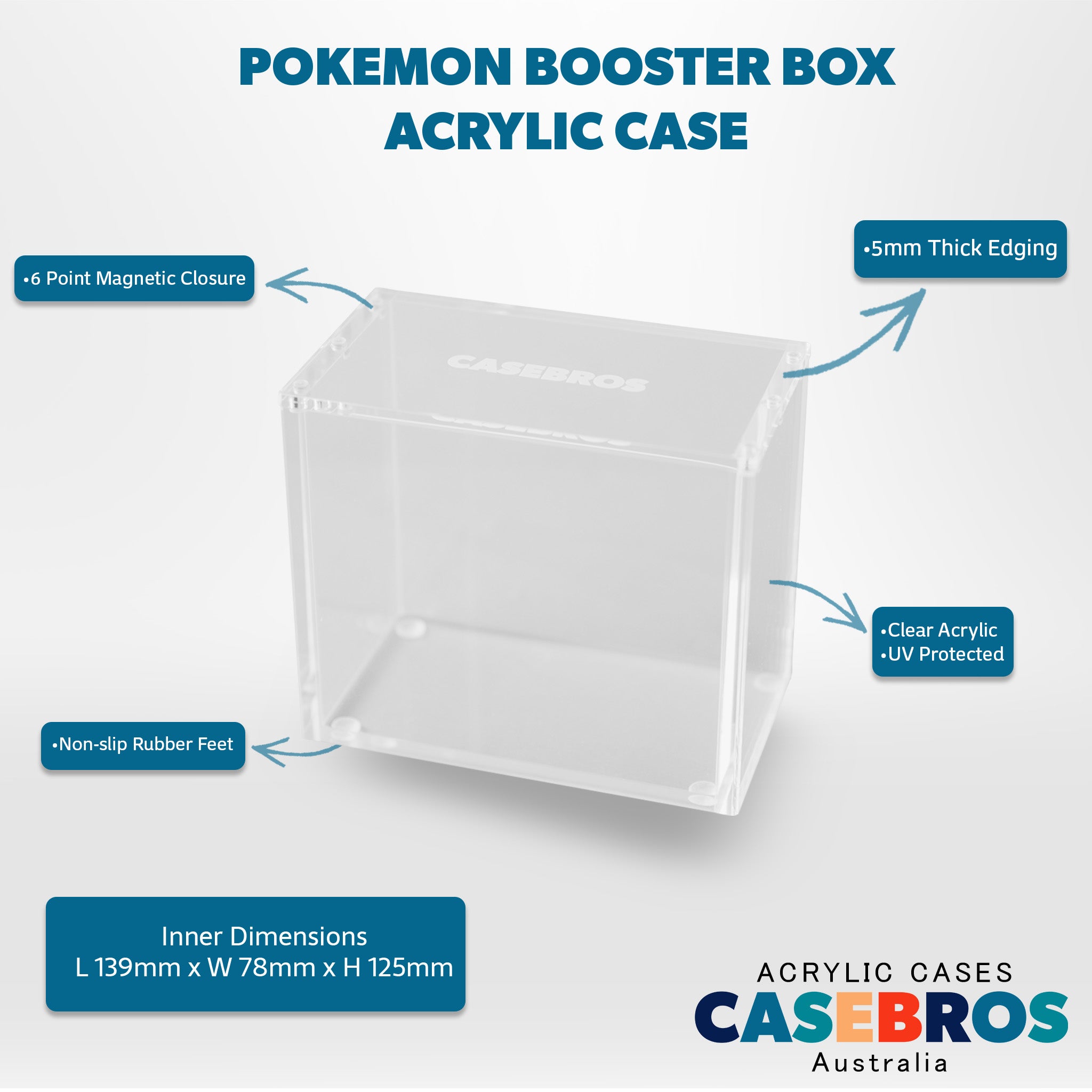 English Pokemon Booster Box Acrylic Case CASEBROS English Pokemon Booster Box Acrylic Case CASEBROS